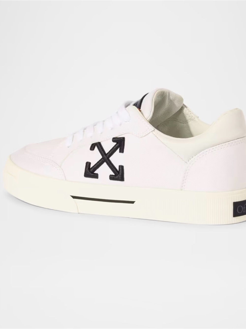 Off-White Vulcanized Canvas Low-Top Sneakers